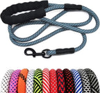 MayPaw Heavy Duty Rope Dog Leash, 3/6/8/10/12/15/20/30 FT Nylon Pet Leash, Soft Padded Handle Thick Lead Leashes for Large Medium Dogs (Blue Black, 1/2" * 8') - Image 15