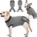 IDOMIK Dog Recovery Suit - Female Spay & Male Neuter Onesie, Adjustable Anti-Licking, Breathable & Comfortable, S Size, Blue Stripe - Image 13