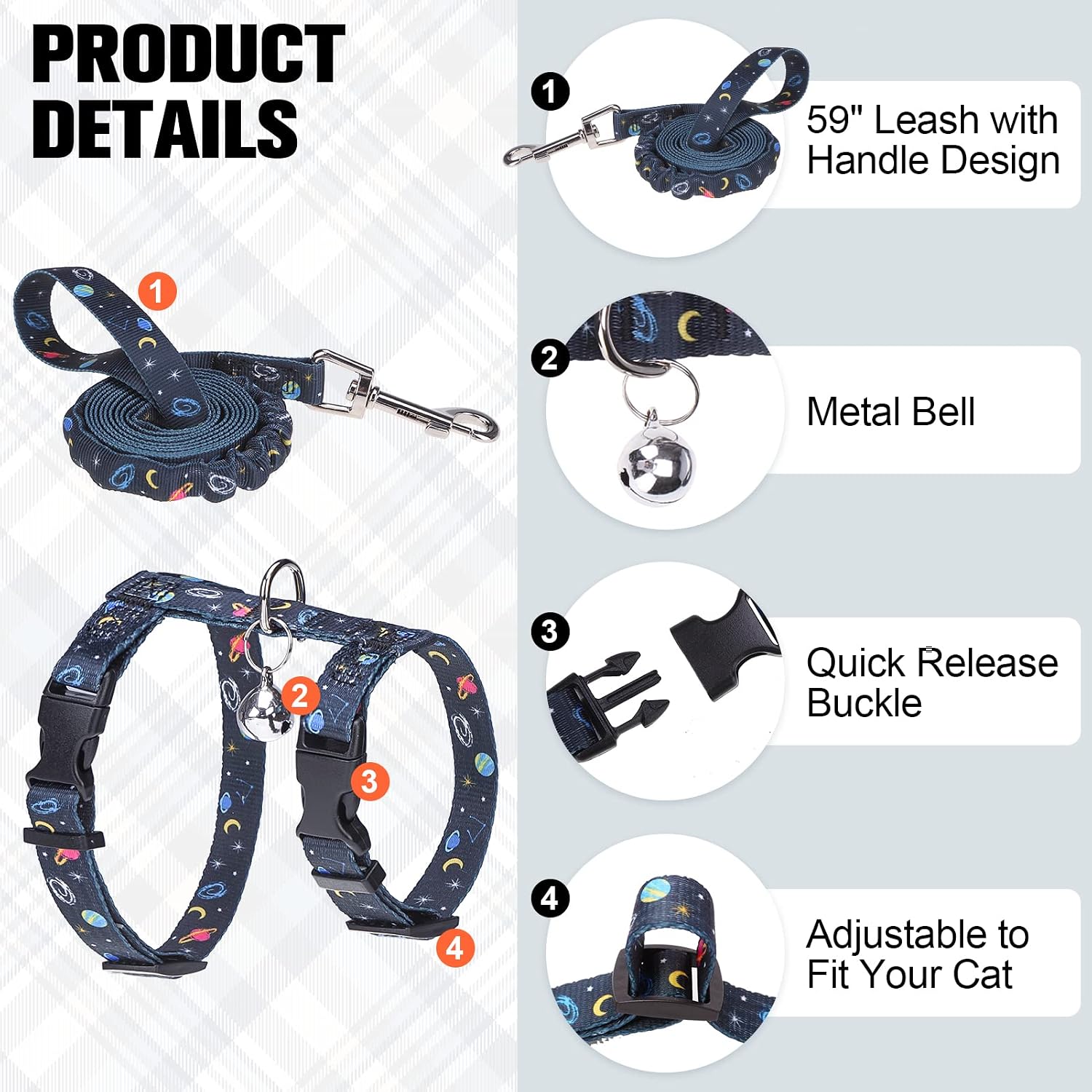 BEAUTYZOO escape proof adjustable pet vest showing dual adjustment points