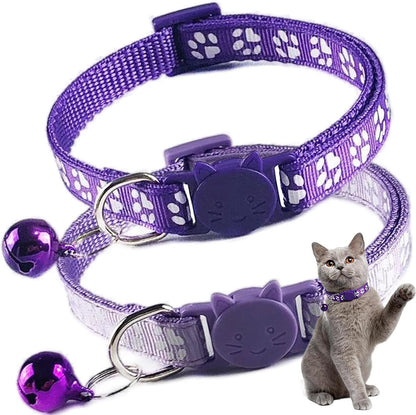 Packaging view of the imported PSPORT 2 pack red breakaway kitten collar with bells