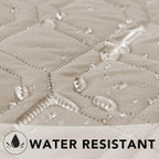 Ameritex pet blanket spread across a large bedroom mattress demonstrating full coverage protection.