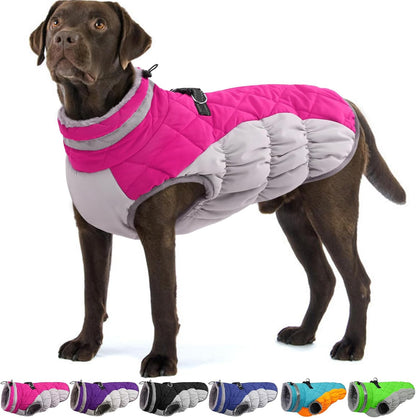 Dog Winter Jacket Cozy Reflective Waterproof Windproof Warm Pet Garment,Comfortable Cold Weather Fleece Apparel Outfits with Zipper Closure for Small Medium Large Dogs Puppy Walking,X-Large - Image 1