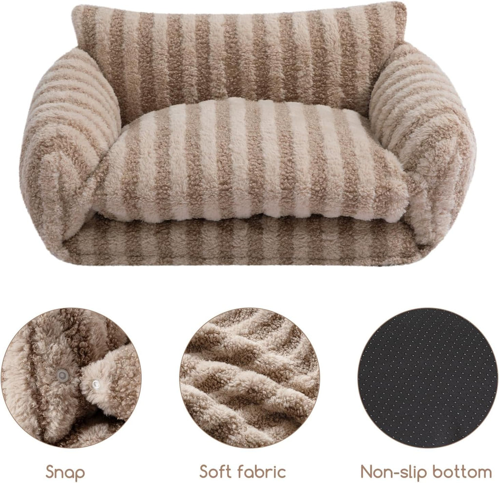 Hollypet pet couch showing removable machine washable cover