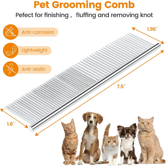 PETTOM poodle butter comb showing dual density teeth for detangling