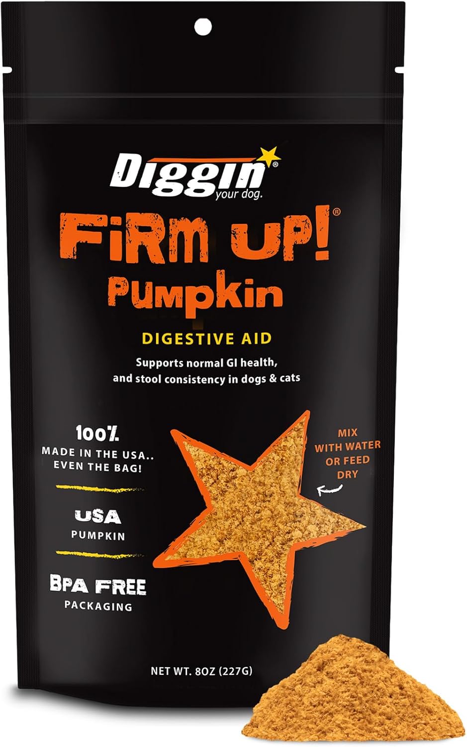 Diggin' Your Dog - Firm Up Pumpkin for Dogs & Cats - Fiber Supplement with Pumpkin & Apple Fiber for Cat & Dog Digestive Support - Made in USA, 4 oz - Image 9