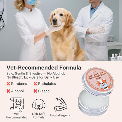 Plant based pet eye discharge cleaner showing natural ingredients