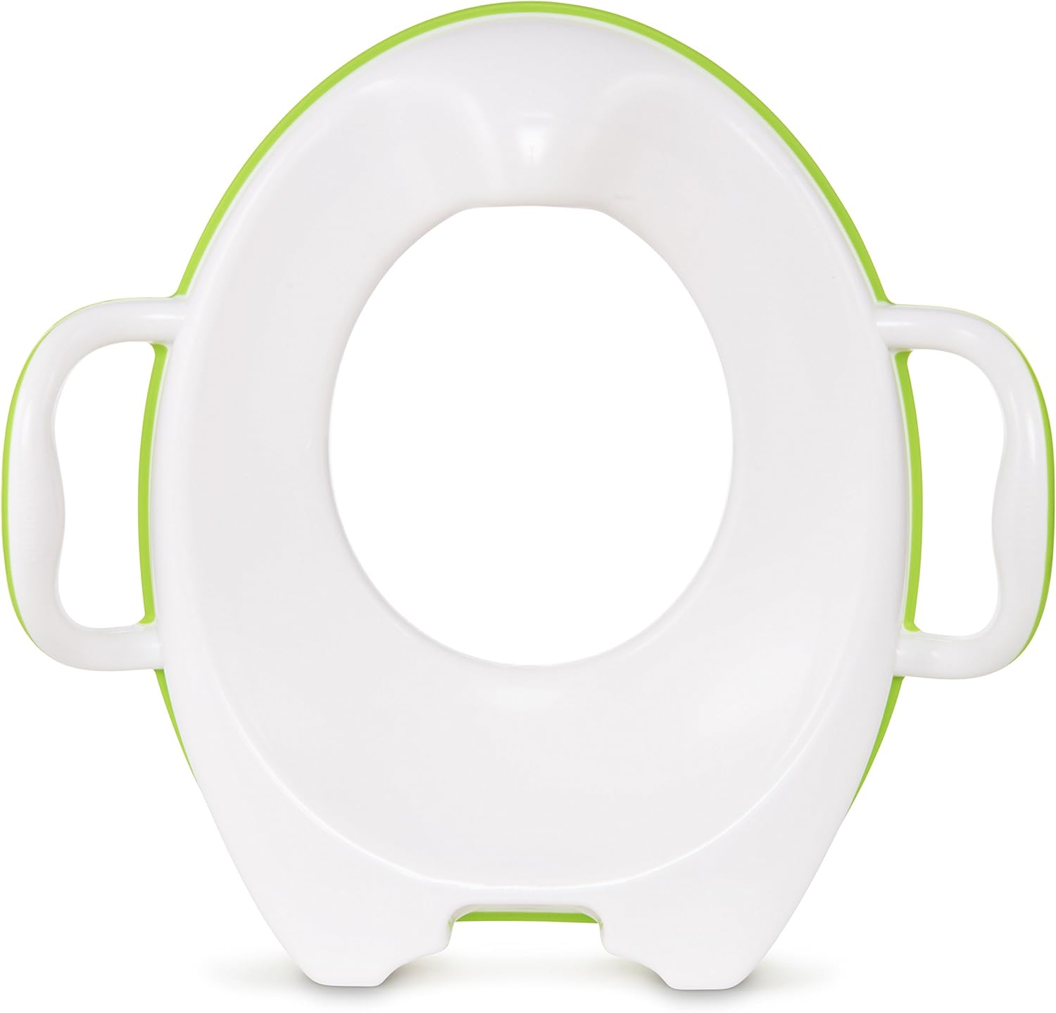 Munchkin Sturdy Potty Training Seat green front view on toilet bowl