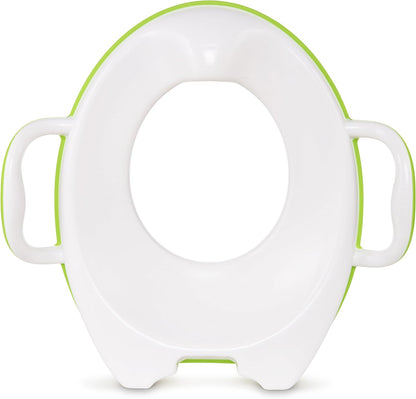 Munchkin Sturdy Potty Training Seat green front view on toilet bowl