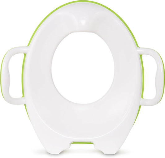 Munchkin Sturdy Potty Training Seat green front view on toilet bowl