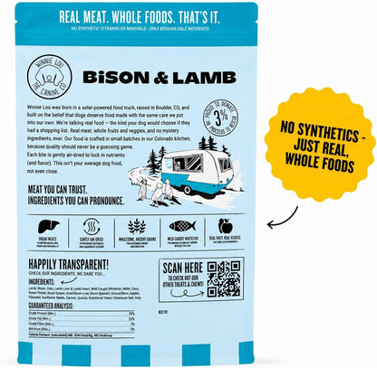 Winnie Lou The Canine Co. Air-Dried Dog Food (Bison & Lamb) | Synthetic Free, All Life Stages, Complete & Balanced - Image 10