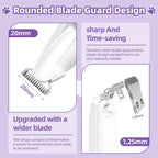 Quiet dog paw trimmer being gently used around the sensitive ear area of a calm cat.
