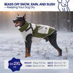 Reflective strips on Fuamey dog winter vest for safety