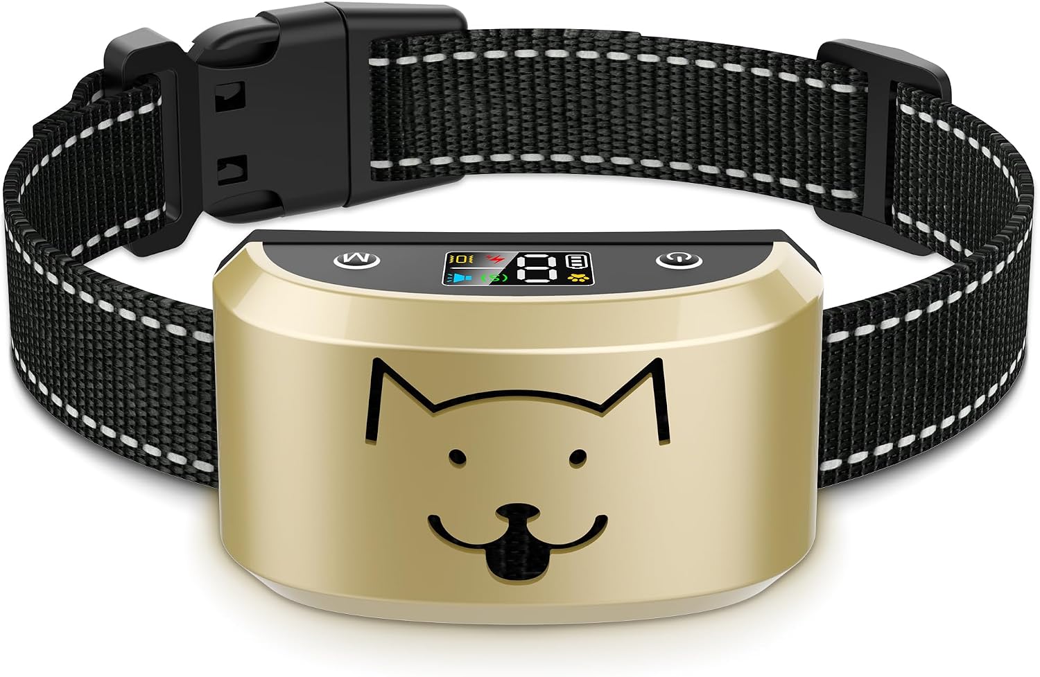 Dog Bark Collar for Medium Large Dogs, Automatic Bark Device with Rechargeable Barking Collar with 8 Adjustable Sensitivity, 4 Training Modes Adjustable Anti Barking for Large Dogs 15-120lbs, Gold - Image 11