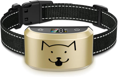 Dog Bark Collar for Medium Large Dogs, Automatic Bark Device with Rechargeable Barking Collar with 8 Adjustable Sensitivity, 4 Training Modes Adjustable Anti Barking for Large Dogs 15-120lbs, Gold - Image 11