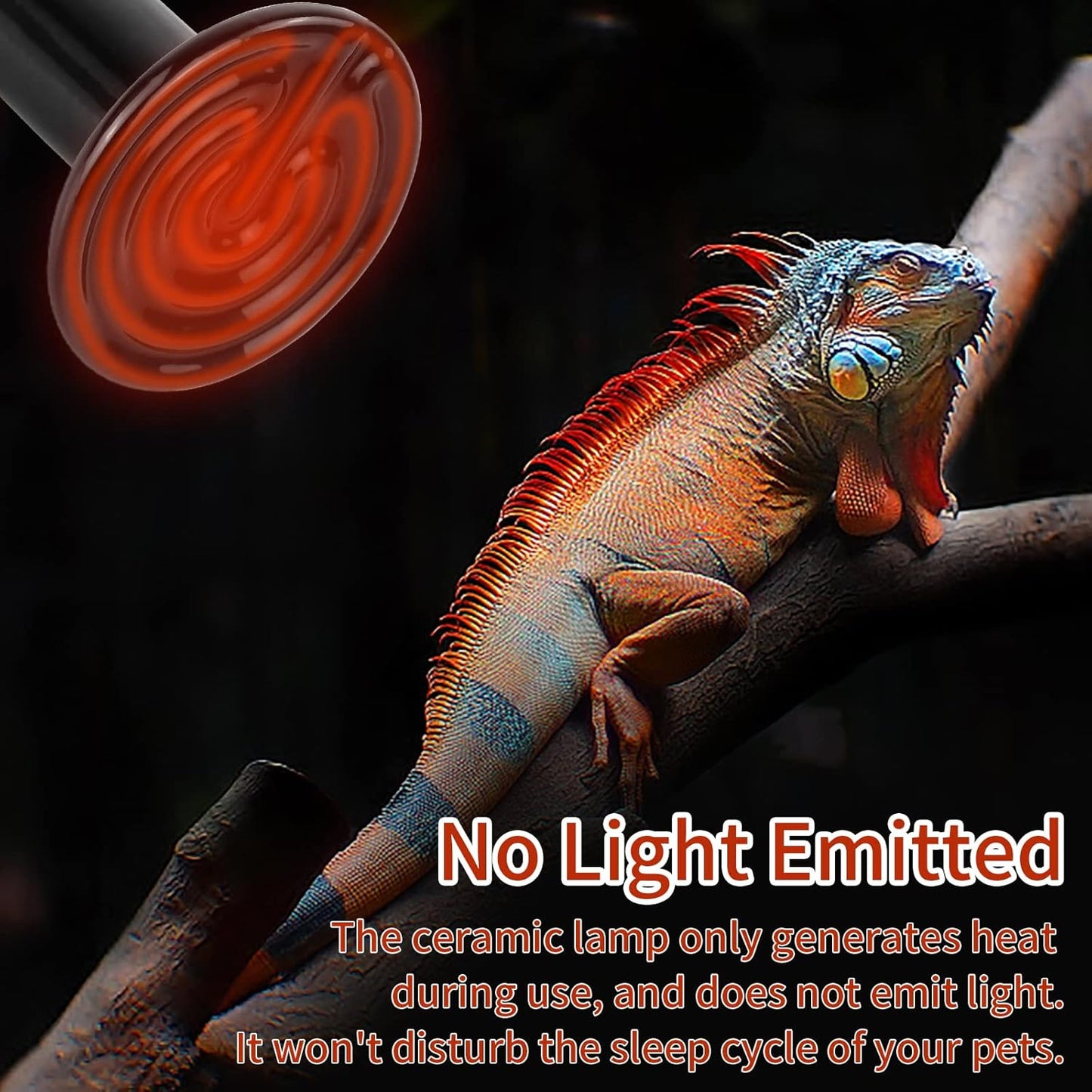 REPTI HOME ceramic infrared heat emitter bulb ideal for vivariums chicken brooders and pet coops