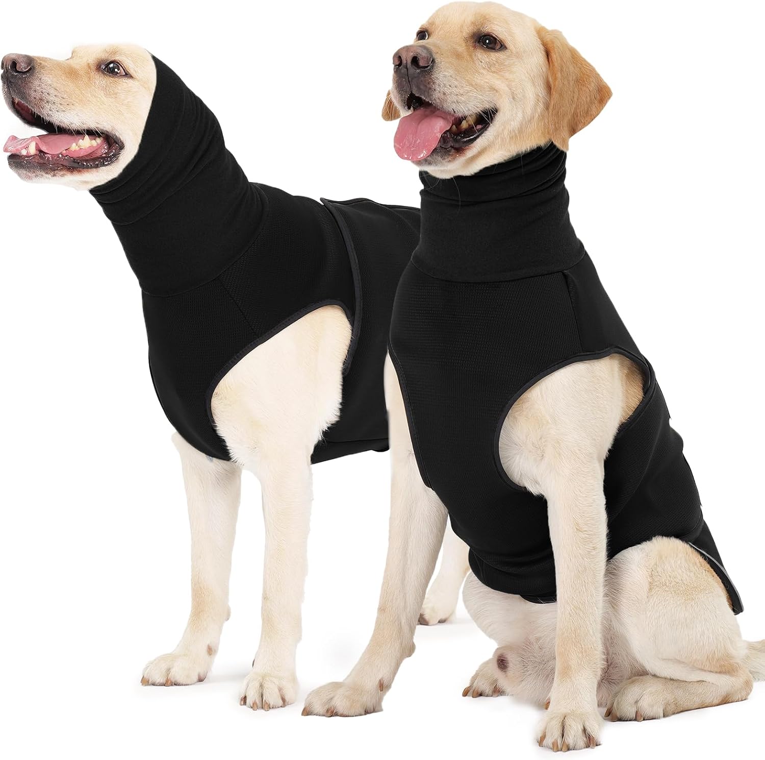 ROZKITCH Anti-Anxiety Dog Shirt, Breathable Pet Vest for Storms & Fireworks, Dog Calming Hoodie with Ear Cover for Separation Relief NavyBlue XL - Image 10