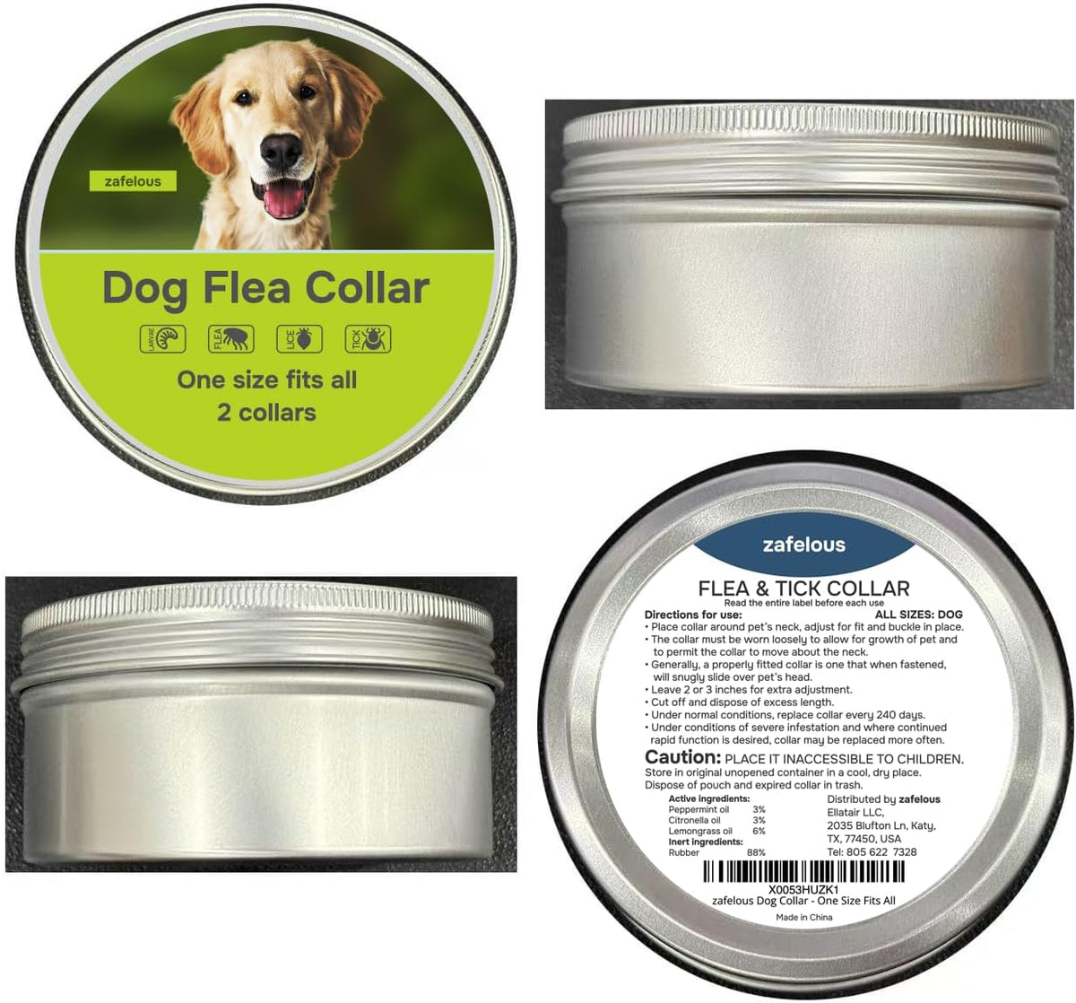 Monipgu flea collar 2 count set for long term protection
