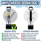 Bodhi Dog twenty four inch pooper scooper with leak proof waste bags on grass.