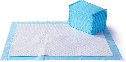 Puppy standing on the quick dry surface of an extra large Amazon Basics pad