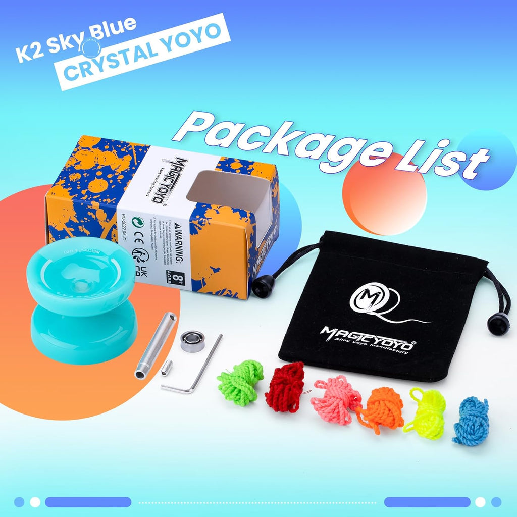 MAGICYOYO K2 responsive yoyo showing proper finger loop string attachment structure