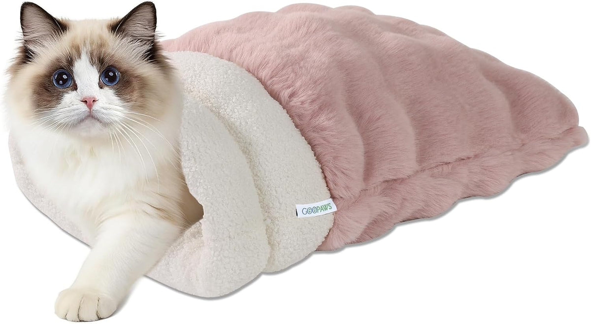 4 in 1 Self Warming Burrow Cat Bed, Pet Hideway Sleeping Cuddle Cave (Sage Green) - Image 12