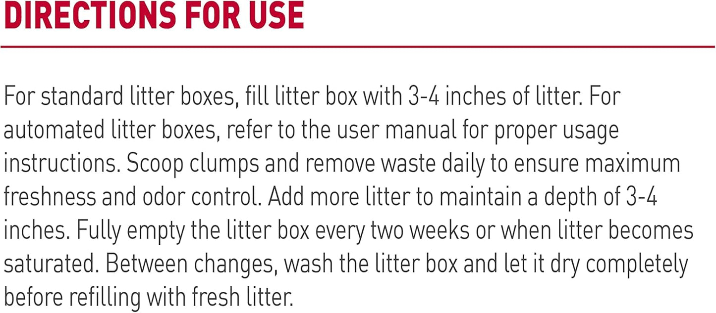 Nature's Miracle cat litter packaging with multi-cat household benefit icon