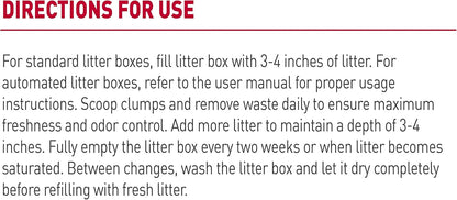 Nature's Miracle cat litter packaging with multi-cat household benefit icon