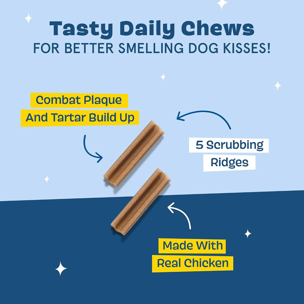 Barkbox dental chews showing the drool-proof clear window
