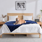 Pet Blankets for Cats - Waterproof Cat Blanket Washable - Sherpa Fleece Puppy Blanket, Soft Plush Reversible Throw Protector for Bed Couch Car Sofa, 25"X30", Grey - Image 15