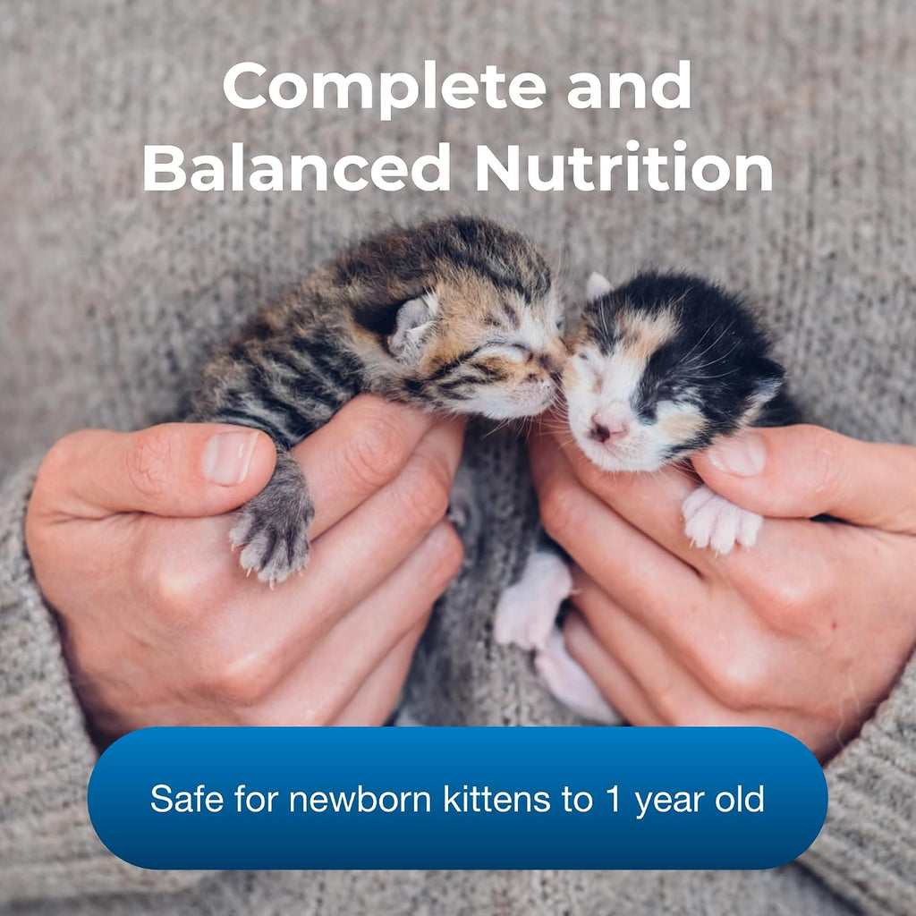 PetAg KMR Kitten Milk Replacer Powder feeding instructions label