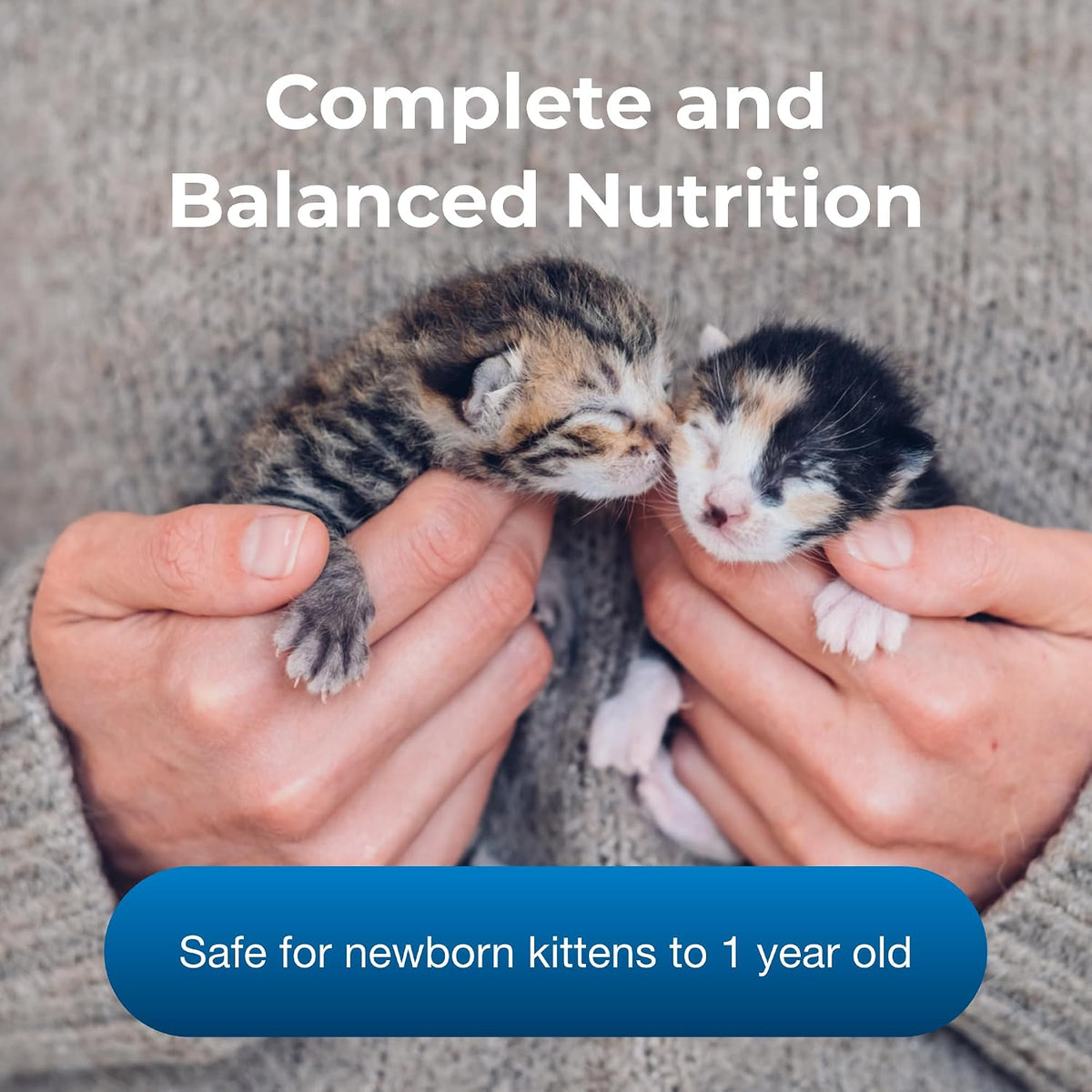 PetAg KMR Kitten Milk Replacer Powder feeding instructions label