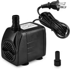 DOMICA ultra quiet fountain pump front view showing water flow control knob
