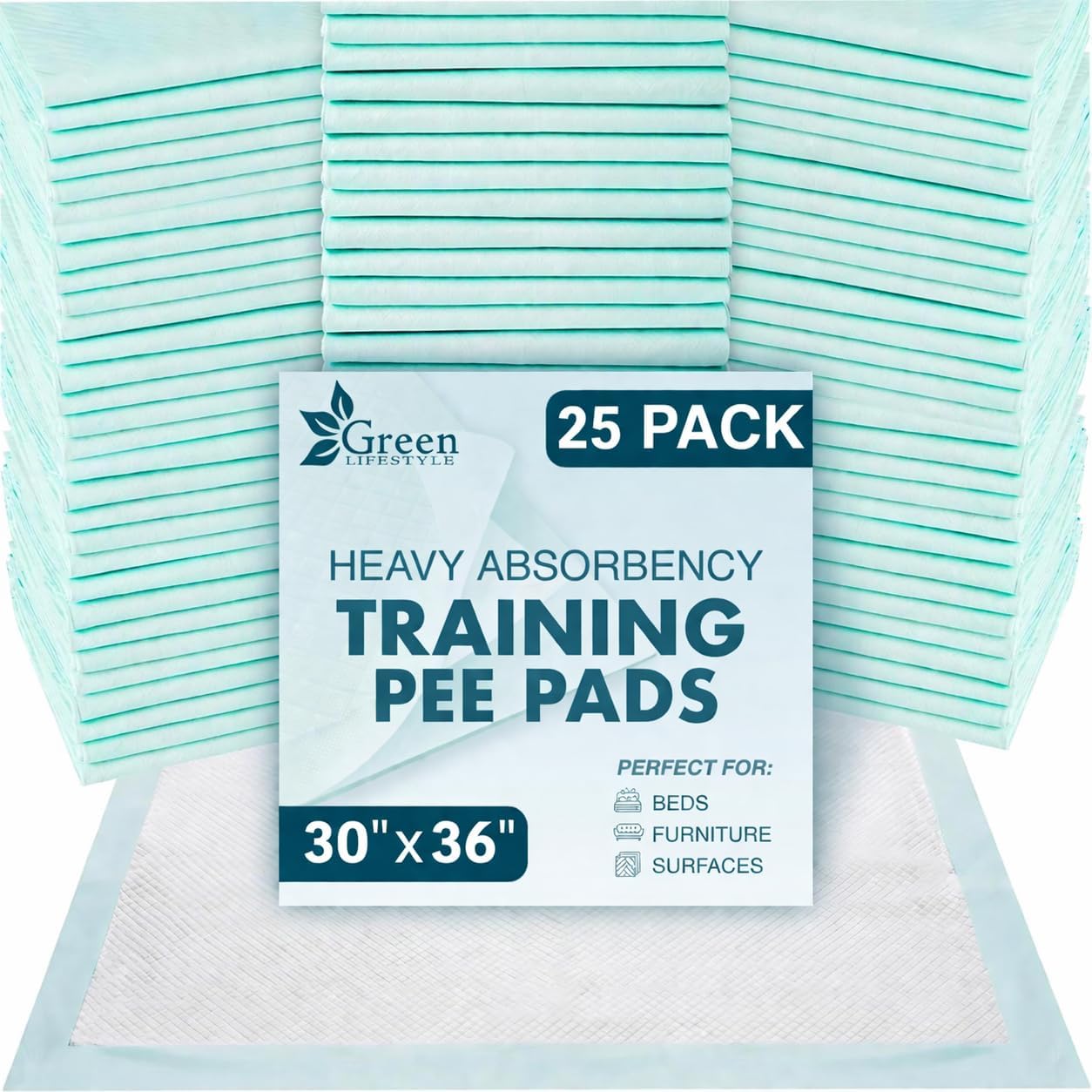 GREEN LIFESTYLE Underpads - Pet Training Pads for Dogs, Cats, Bunny, Chucks Pads for Adults, for use as Incontinence Bed Pads, Seniors Bed Pad (Pack of 50 - 36x36) - Image 9