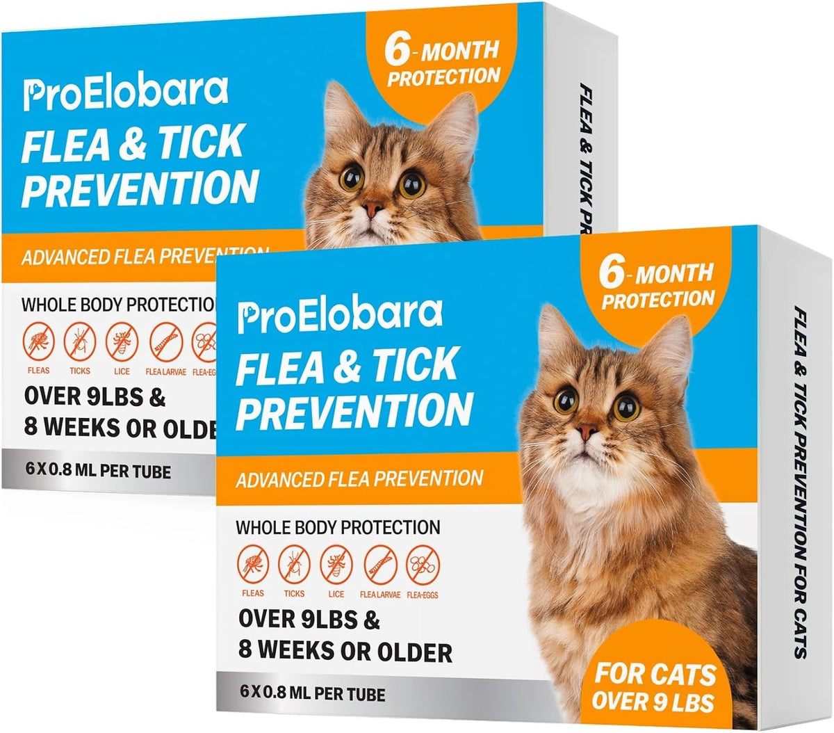 Topical Flea and Tick for Large Cats: Waterproof Topical Cat Flea and Tick - Fast-Acting & Long-Lasting at Home Control for Cats Over 9 lbs and 8 Weeks or Older - 6-Dose Supply - Image 9