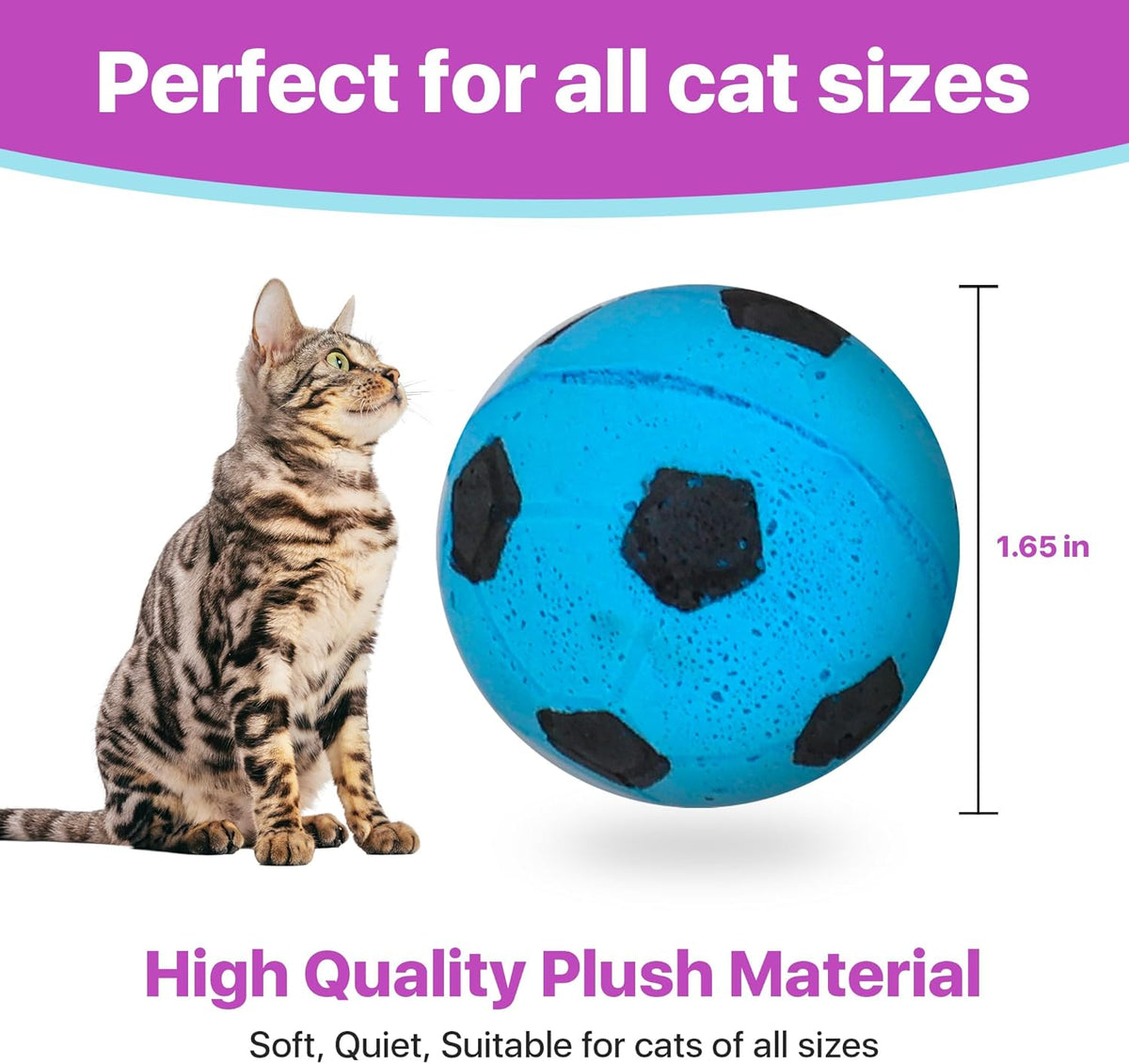 Spot brand lightweight foam cat toys pack of four on a plain background