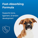 Close up of PetAg Sure Grow 100 supplement label