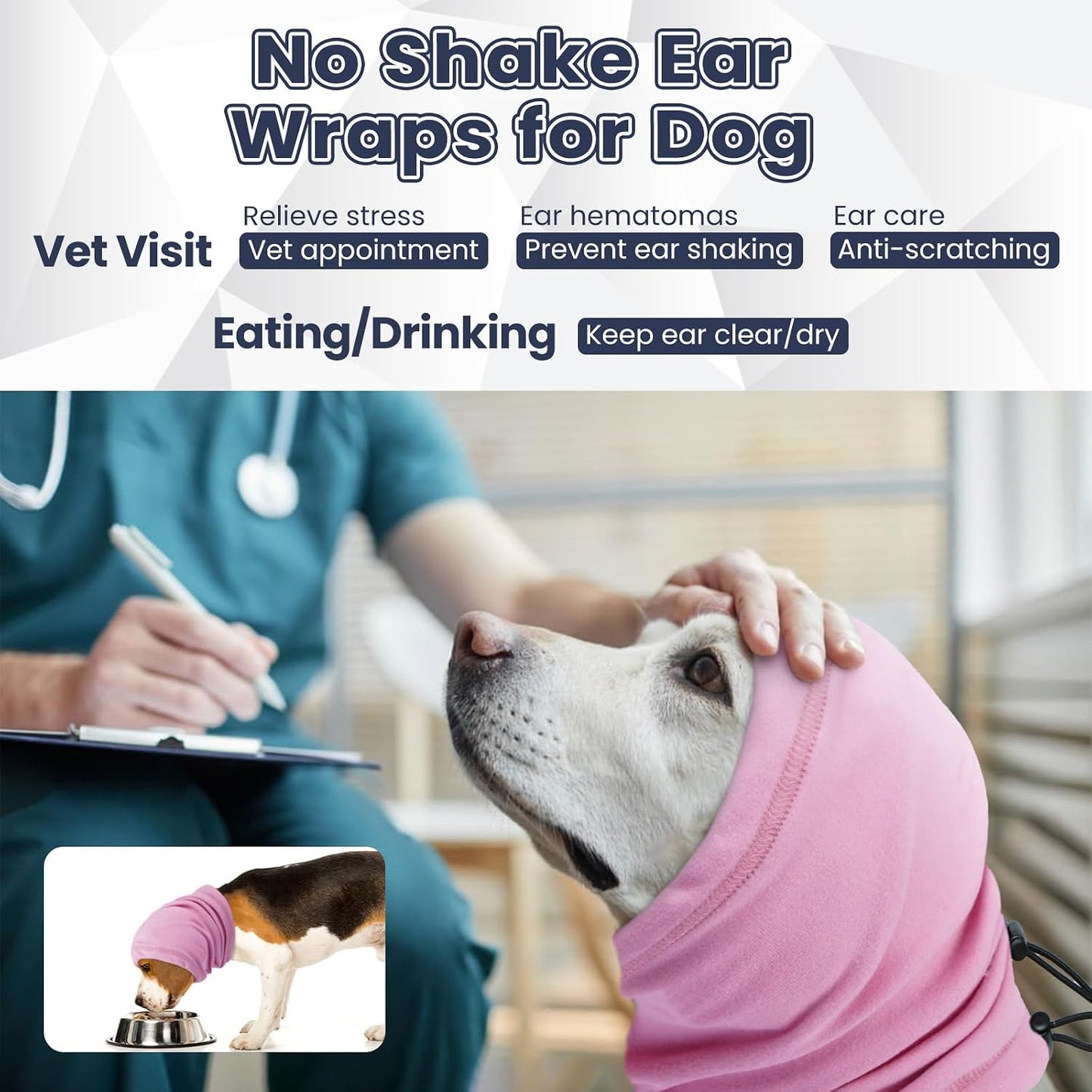 Dog hematoma ear wrap compression bandage for wound recovery