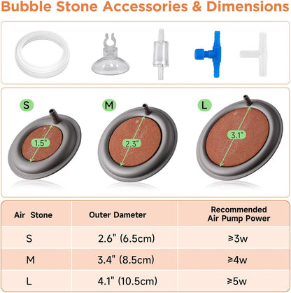 Durable sintered nano material air stone for hydroponic systems close up view