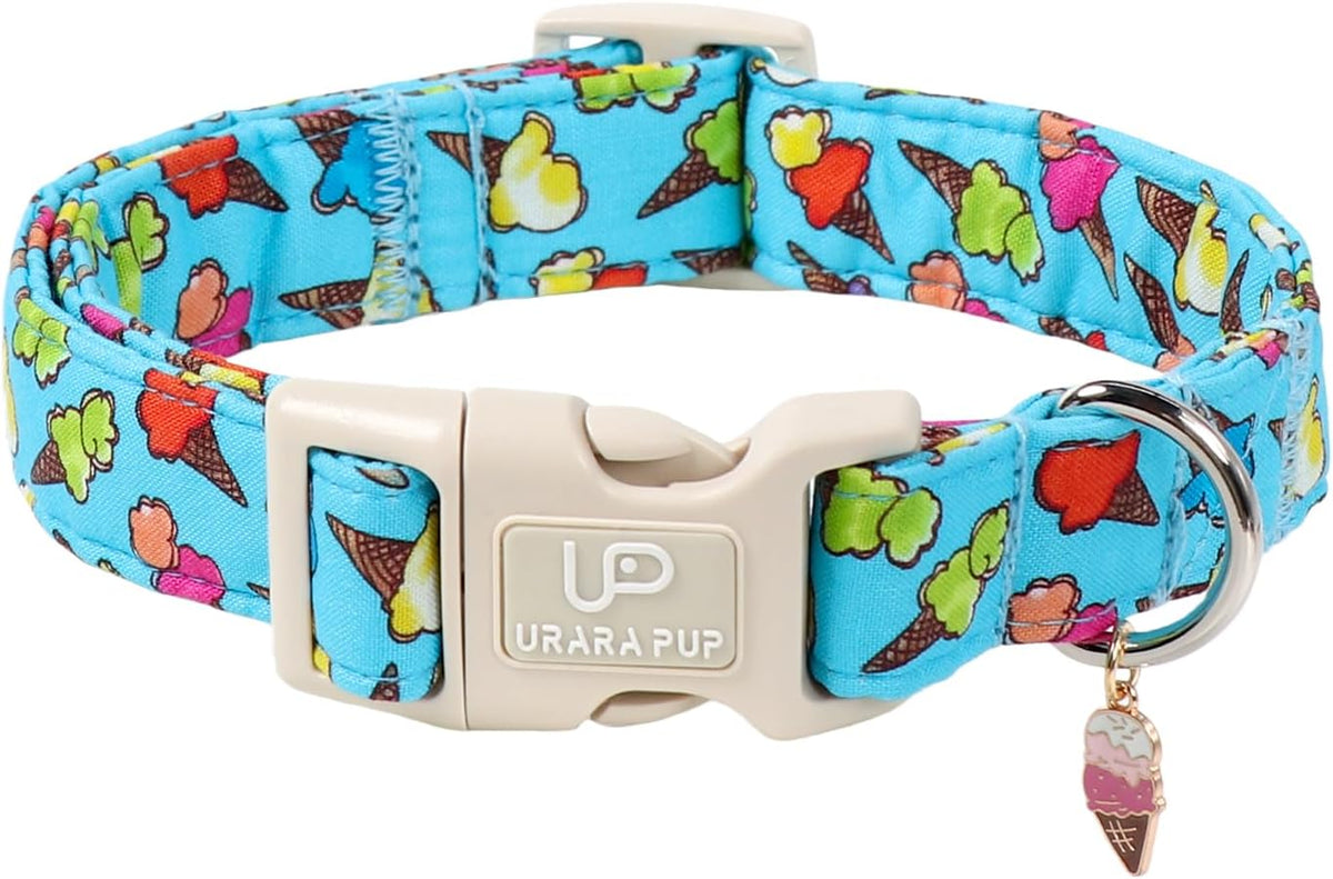 Up Urara Pup summer collar with metal D-ring attachment