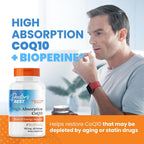 Doctor's Best High Absorption CoQ10 with BioPerine, Gluten Free Naturally Fermented, Heart Health & Energy Production, 100 mg, 60 SoFtgels - Image 4