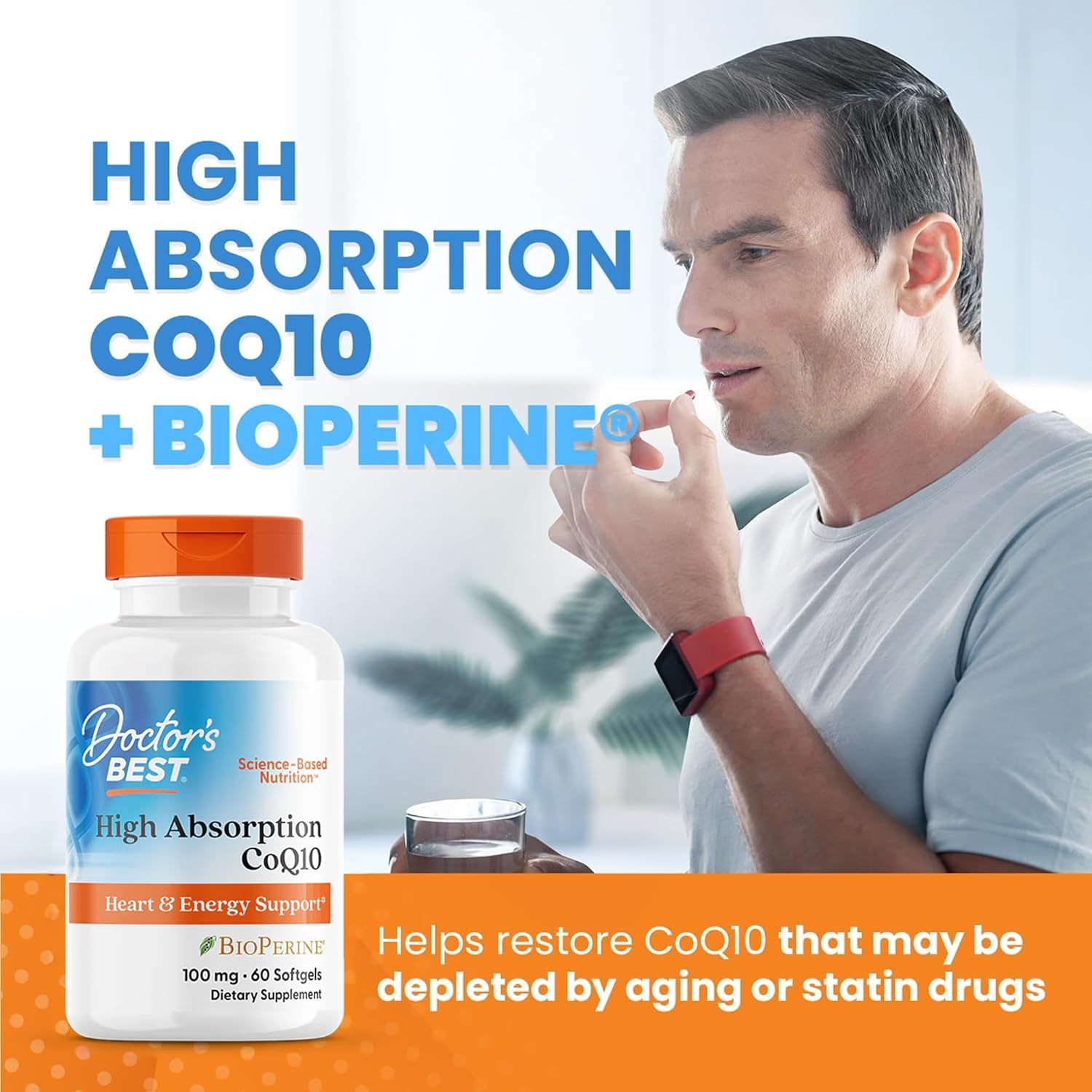 Doctor's Best High Absorption CoQ10 with BioPerine, Gluten Free Naturally Fermented, Heart Health & Energy Production, 100 mg, 60 SoFtgels - Image 4