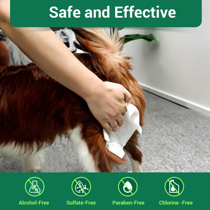Extra large thick cat wipes for grooming fur and removing dander safely.