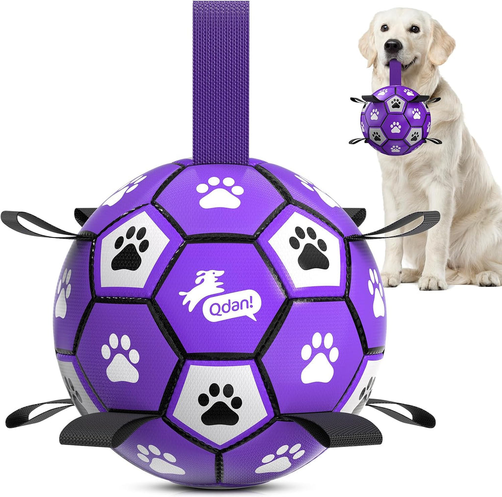 QDAN Dog Toys Dog Balls, World Cup Dog Soccer Ball with Straps, Dog Birthday, Herding Ball, Durable Balls for Small Medium Pet, Puppy Outdoor Toy (6 Inch) - Image 10