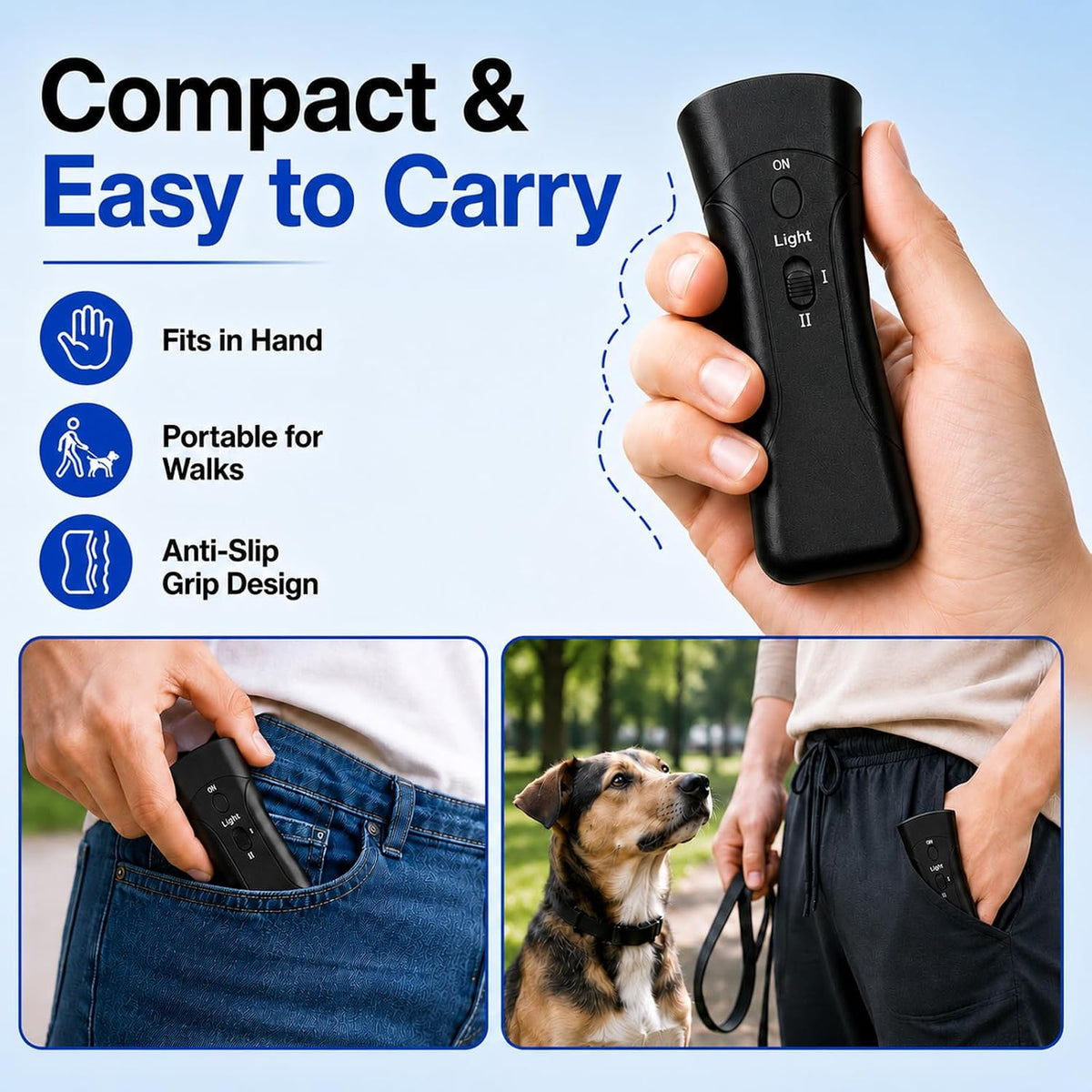 Portable pet deterrent tool for all breeds
