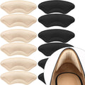 Comfowner Heel Cushion Pads front view showing black and beige variants for shoe comfort.