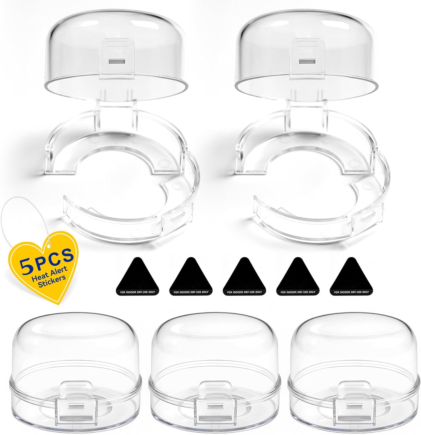 Shularis stove knob safety covers 5 piece set front view