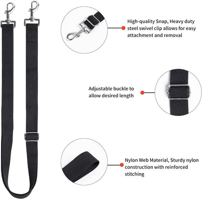 Aocuxze equine blanket belly straps demonstrating the stretchable elastic material and adjustment slider