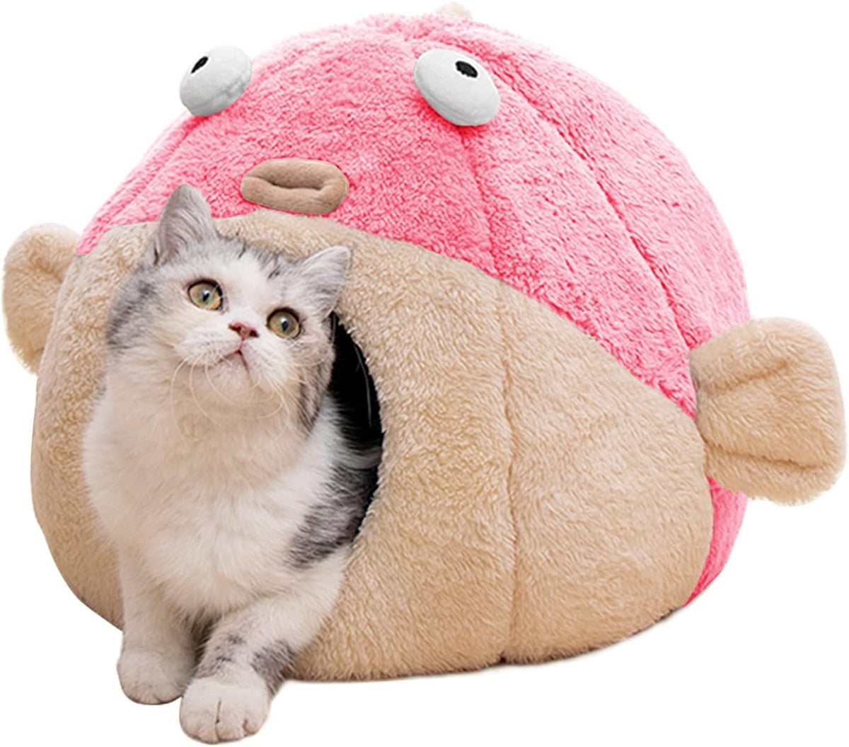 Size perspective of Lcybem cat cave on floor