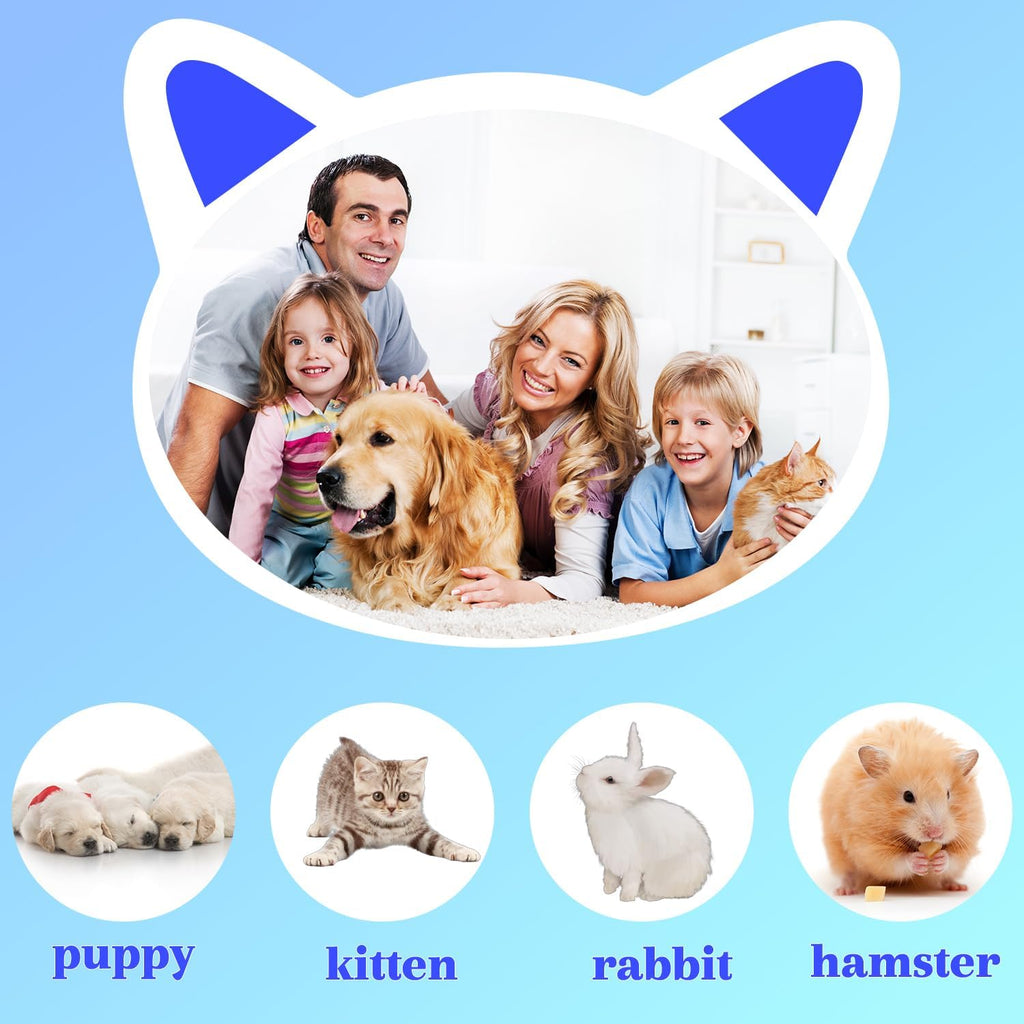 Three pack newborn animal nursing kit with varied size soft blue teats