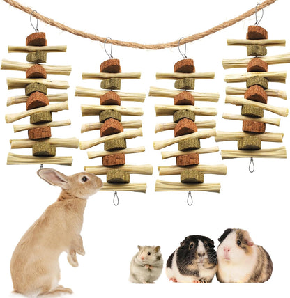 kathson Rabbit Chew Toys,Bunny Grind Teeth 100% Natural Organic Apple Wood Stick Improve Rodent Health Rabbits Hamsters Squirrel Guinea Pig(4 Pieces) - Image 10